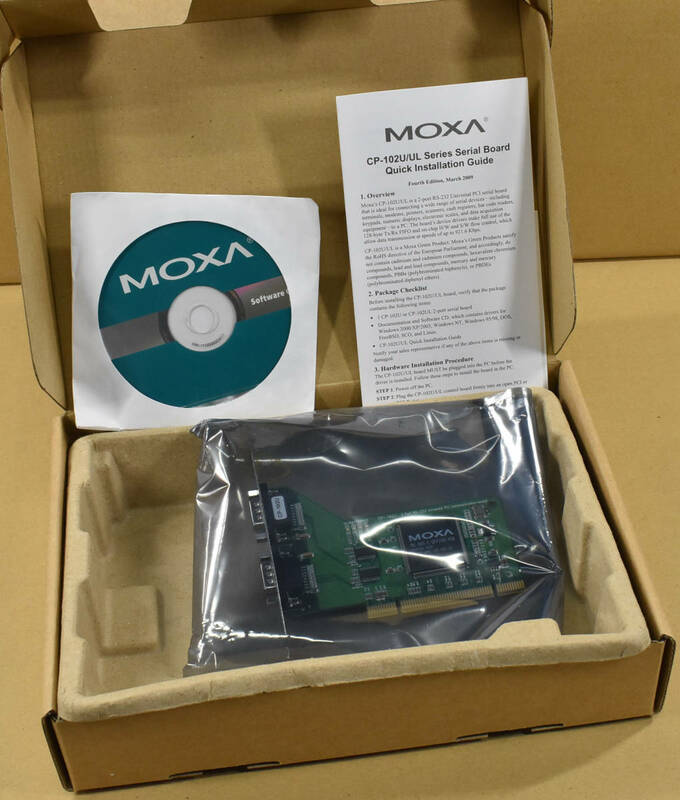 (送料無料) 未使用品 MOXA CP-102U 2ポート RS-232 Universal PCI コミュニケーションボード 付属品有 (管:PCH0