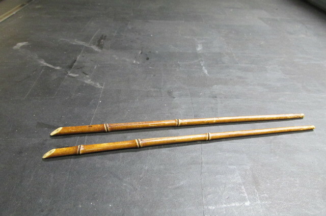 鹿角容彫竹型菓子箸　１２ｇ　茶道具