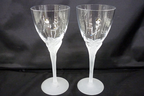 SASAKI CRYSTAL ペアグラス ワイングラス 高さ18.5cm 口径7.2cm 佐々木ガラス 食器 ガラス製 クリスタルガラス 鈴蘭 スズラン 札幌