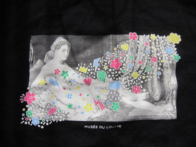 新品同様　UNIQLOユニクロ　Tシャツ　UT Japan 　ルーヴル美術館　グランド・オダリスク　Lサイズ　ブラック　モナリザ　サモトラケのニケ