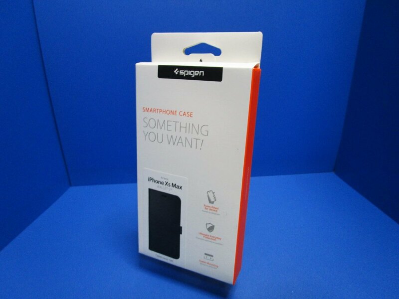 在庫処分 Spigen シュピゲン iPhoneXSMax ケース 手帳型 上質PUレザー カード収納付き Qi充電対応 スタンド 機能 (ブラック)