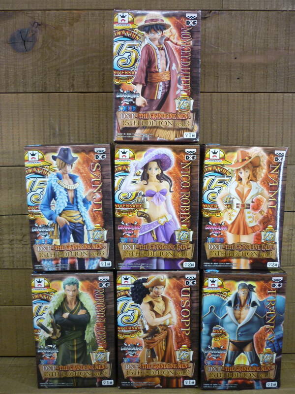 未開封 ワンピース DXF ~THE GRANDLINE MEN&LADY~ 15TH EDITION ７種７点 ルフィ ゾロ ナミ ウソップ サンジ ロビン フランキー