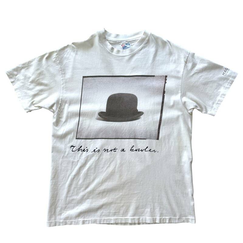 【Vintage】ルネ・マグリット Tシャツ Rene Magritte フォト THE ART INSTITUTE OF CHICAGO シカゴ美術館 Hanes ヘインズ MADE IN USA