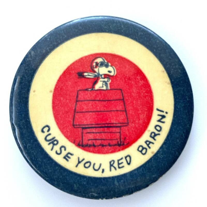 【Vintage】CURSE YOU, RED BARON! バッジ スヌーピー SNOOPY