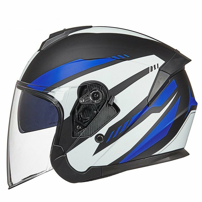 TZX526★ジェットヘルメット ダブルシールド バイクヘルメット ハーフヘルメット 半帽 Helmet 男女兼用 バイク用品 全11色黒青