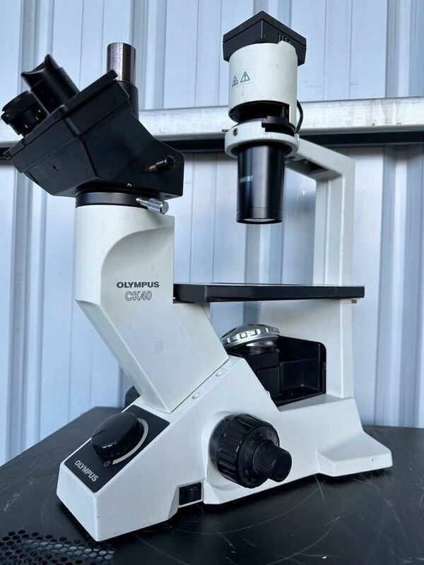 OLYMPUS CK40-F100 倒立型培養顕微鏡 対物レンズ 中古 顕微鏡 ジャンク品　CH3-TR45 オリンパス