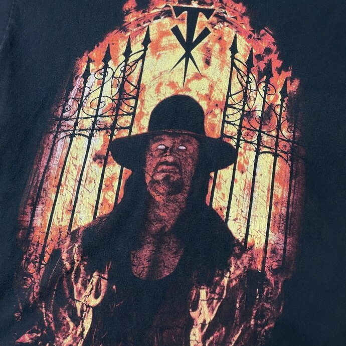 00年代 WWE THE UNDERTAKER HELL'S GATE 両面プリント Tシャツ メンズM