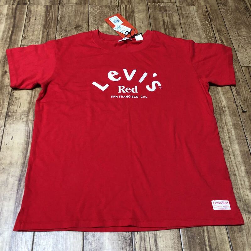 ★(未使用)リーバイス レッド Levi's RED レディース ボーイフレンド 刺繍ロゴ 半袖Ｔシャツ Sサイズ レッド A01570000