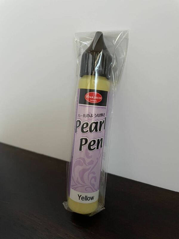 Viva Decor Pearl Pen 黄色 YELLOW イエロー 25ml 呉竹 ビバ・デコール パールペン ペーパークラフト スクラップブッキングペーパー
