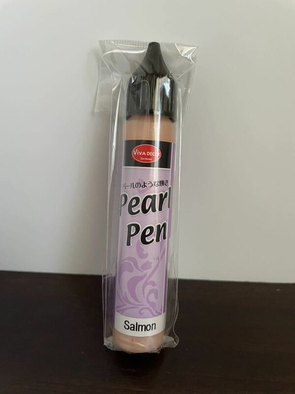 Viva Decor Pearl Pen サーモンピンク Salmon 25ml 呉竹 ビバ・デコール パールペン ペーパークラフト スクラップブッキングペーパー