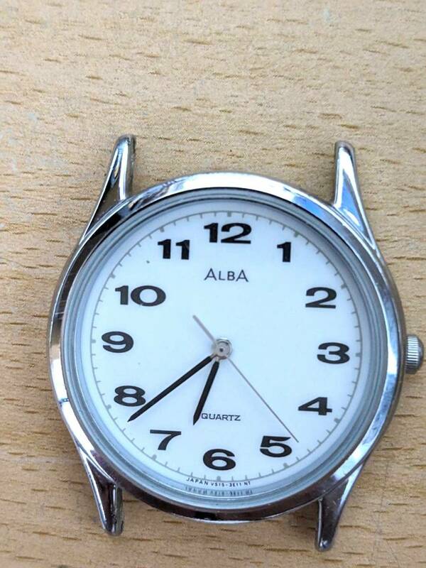 【電池切れ・ケース本体のみ】ALBA　アルバ　SEIKO　セイコー　クォーツ腕時計　ユニセックス　V515-6471　ラウンドフェイス