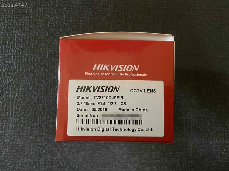 ★☆中古★HIKVISION CCTV LENS TV2710D-MPIR 2.7-10mm F1.4 1/2.7” CS☆★