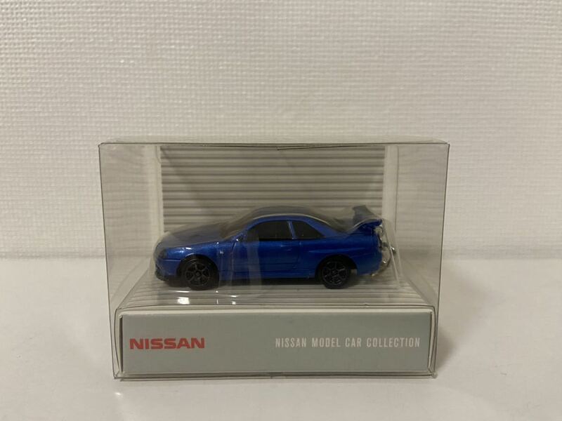 非売品 日産 スカイライン R34 GT-R LEDキーホルダー プルバックカー カラーサンプル 日産モデルカーコレクション NISSAN ミニカー