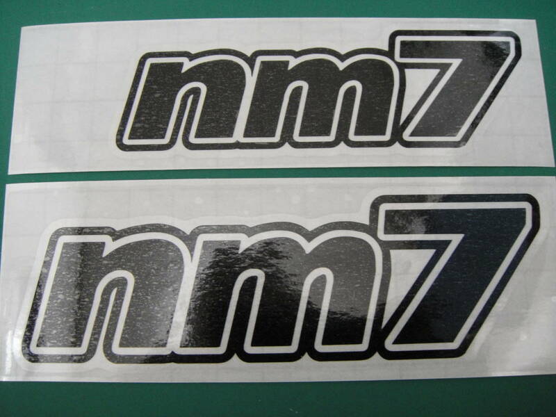 NM7 ステッカー　ブラック　横120ｍｍ　1枚　横100ｍｍ　1枚　ハイグレード耐候６年 水樹奈々