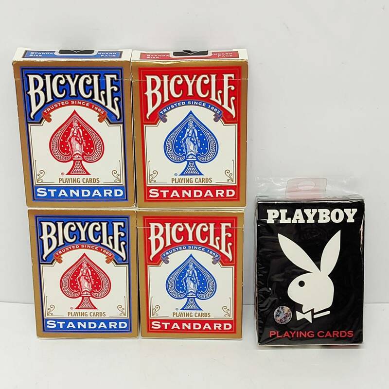 ●プレイボーイ PLAYING CARDS BICYCLE STANDARD トランプ 5点セット PLAYBOY カード ゲーム アメリカ製 バイスクル N491