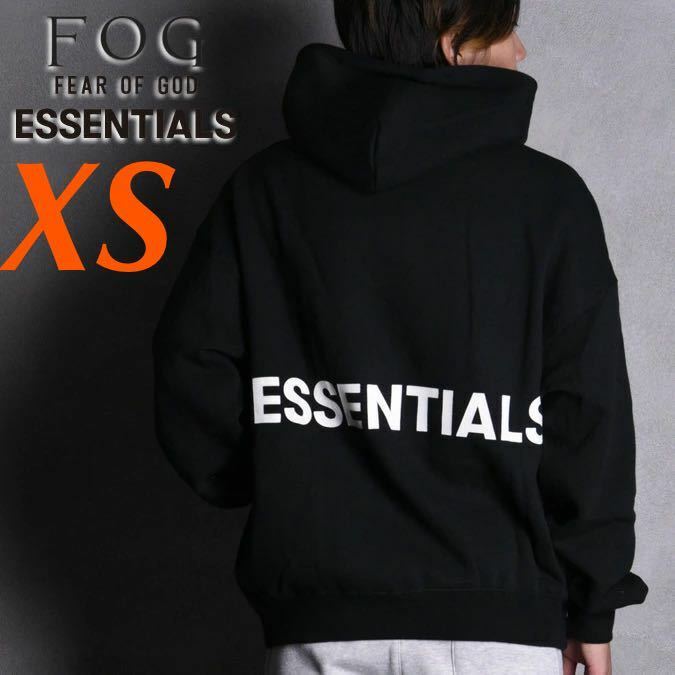 ★送料無料★新品 BOXY LOGO プルオーバー ブラックFOG ESSENTIALS パーカー エフオージー エッセンシャルズ PULLOVER HOODIE Fear of God