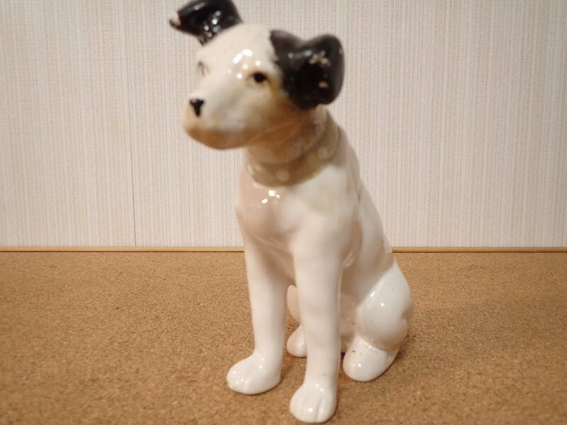 アンティーク ビクター犬 ニッパー君 陶器 置物 犬 かわいい ⑤ 発送60サイズ