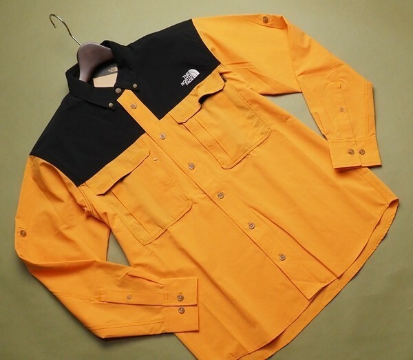 新品国内正規 ノースフェイス Seeker's リップストップ シャツジャケット メンズXLオレンジ(LX) 直営店購入