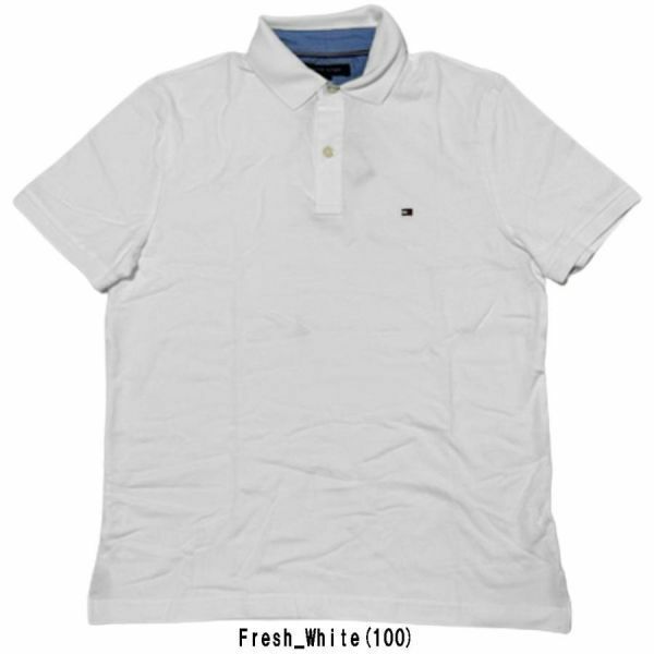 ※訳あり アウトレット TOMMY HILFIGER(トミーヒルフィガー)ポロシャツ ワンポイント ロゴ 半袖 7803120 Fresh_White(100) XLサイズ