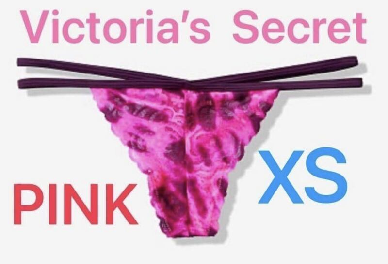【送料無料】4新品■ヴィクトリアシークレット Victoria's Secret PINK レース Tバック ショーツ XS (日本サイズ XS～S位) 正規2