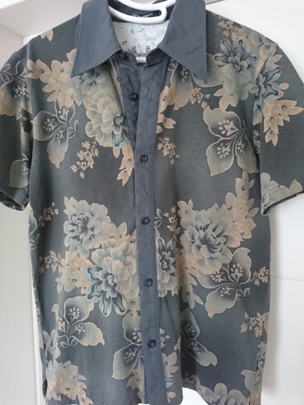 送料無料 TORNADE MART トルネードマート Tシャツ切替 花柄 フラワー 和柄 半袖シャツ