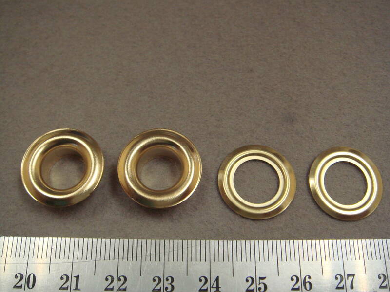 アイレットリング　＃２５番（１０ミリ）　真鍮製・本金鍍金(GOLD)　２０セット