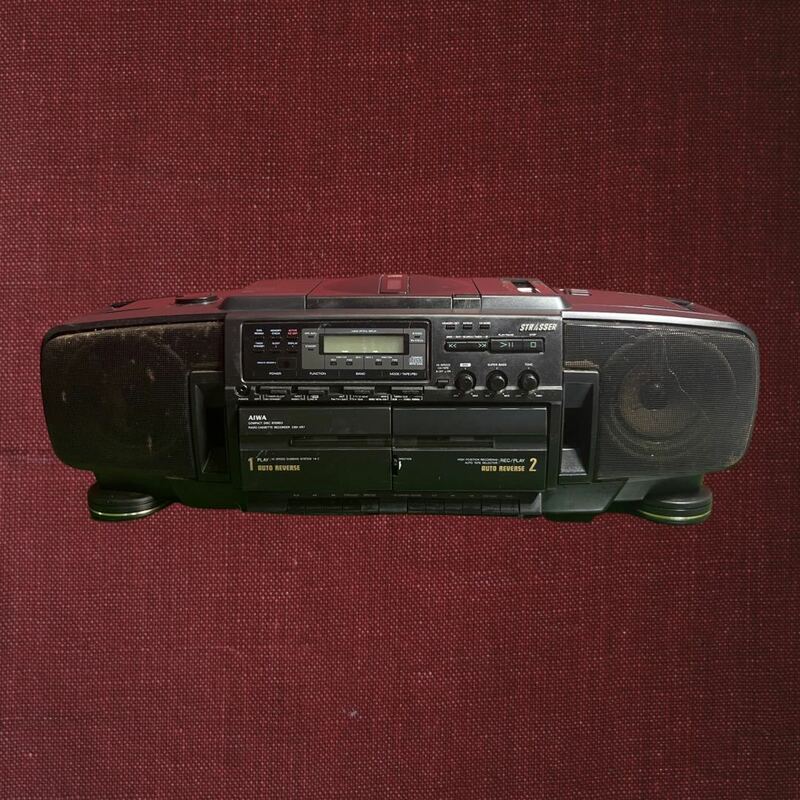 （中古品）AIWA アイワ コンパクトディスク ステレオラジオ カセットレコーダー CSD-XR7 ラジカセ CDプレーヤー ラジオ AM/FM。