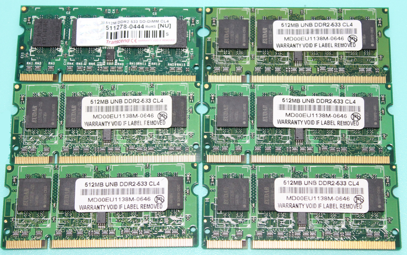 DDR2-533/SO-DIMM/CL4/512MBX６枚/0803-17