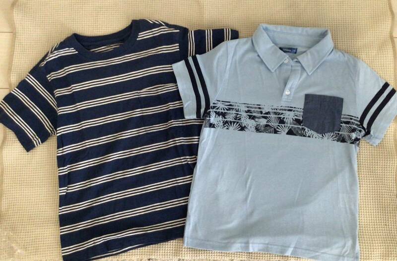 ユニクロ　&マックハウス　Navy 半袖Tシャツ２枚組　サイズ１４０