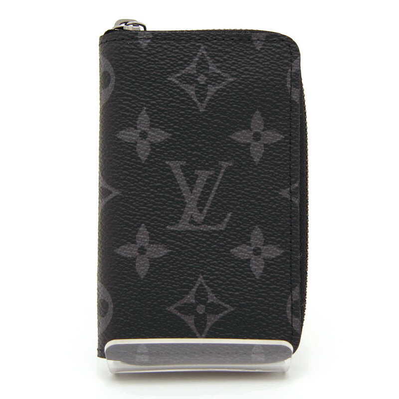 中古美品 ルイヴィトン LOUIS VUITTON 小銭入れ コインケース ジッピー・コインパース ヴェルティカル M81662 財布 ブラック 黒 メンズ