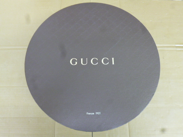A4090-180♪♪【140】GUCCI グッチ パナマ ストローハット 帽子ケース付き