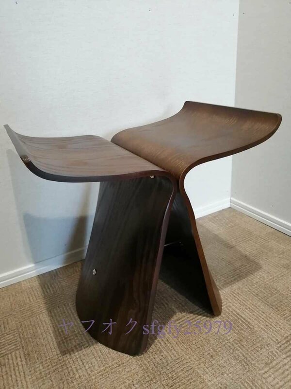 O285☆新品バタフライスツール 名作 ブラウン イス 椅子 ヴィンテージ リプロダクト　置物　一個