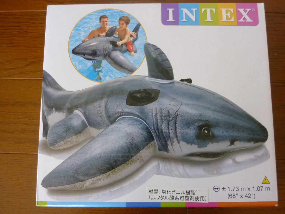 即決☆新品未使用☆かわいい！ 173cm サメ シャーク リアルシャーク ライドオン フロート♪浮き輪 うきわ ウキワ