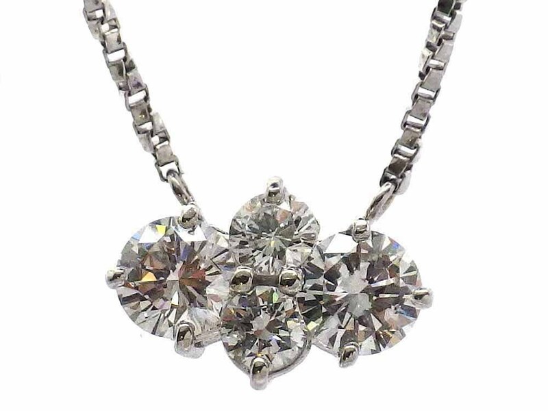星の砂 ダイヤモンドネックレス Pt850 5.6g　Jewelry HOSHINOSUNA Dia1.00ct Necklace