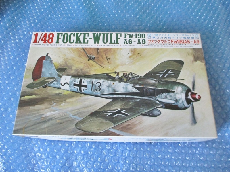 プラモデル フジミ FUJIMI 1/48 フォッケウルフ 第二次大戦ドイツ戦闘機 未組み立て 昔のプラモ