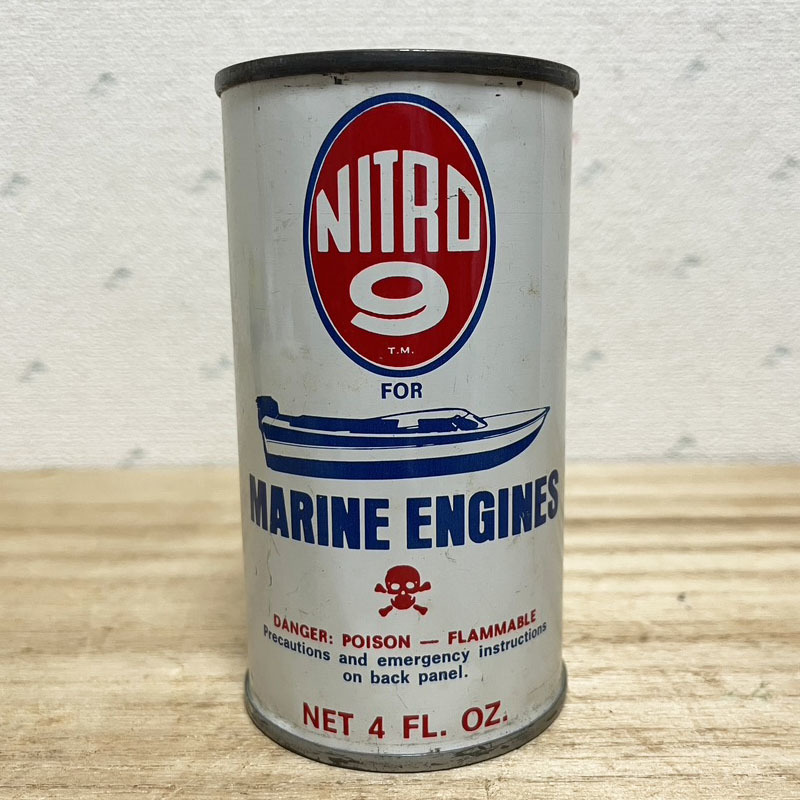 Nitro 9 Marine Engines　ヴィンテージ オイル缶　ニトロ 9 マリンエンジン ボート オイル 缶　未使用　セレコ　テネシー州　ナッシュビル