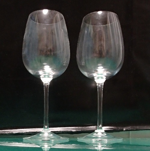 711【グラス】ワイン シャンパン ボルドー・万能型グラス 20.5×5.7㎝ ペアセット