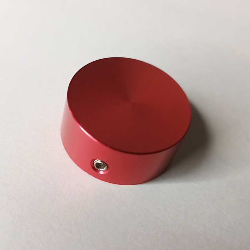 アルミニウム製 フットスイット ハット レッド・赤 / Footswitch Hat Red 23x10mm