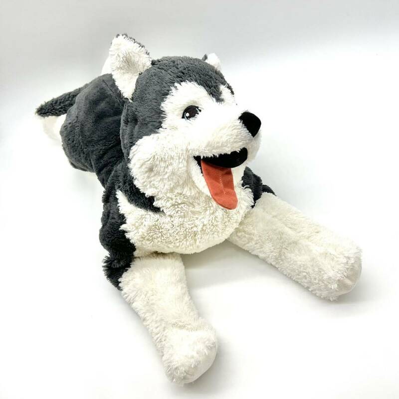 大きい！ シベリアンハスキー ぬいぐるみ ソフト BIG IKEA LIVLIG リーヴリグ ソフトトイ 57cm おもちゃ 子供 キッズ 玩具 犬 コレクション