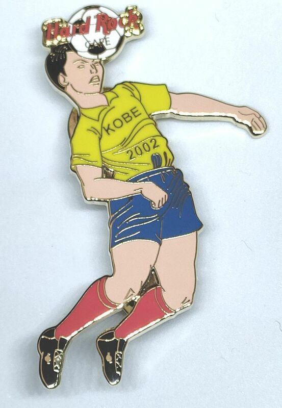 ピンズ　ハードロックカフェ 神戸　サッカー 2002 プレイヤー　HARD ROCK CAFE KOBE SOCCER PLAYER PIN ピンバッジ ピンバッチ