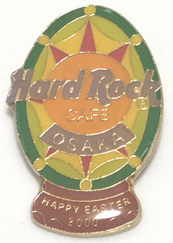 バッジ　ハードロックカフェ 大阪　イースターエッグ　卵　HARD ROCK CAFE OSAKA　HAPPY EASTER 2000 EGG　ブローチ
