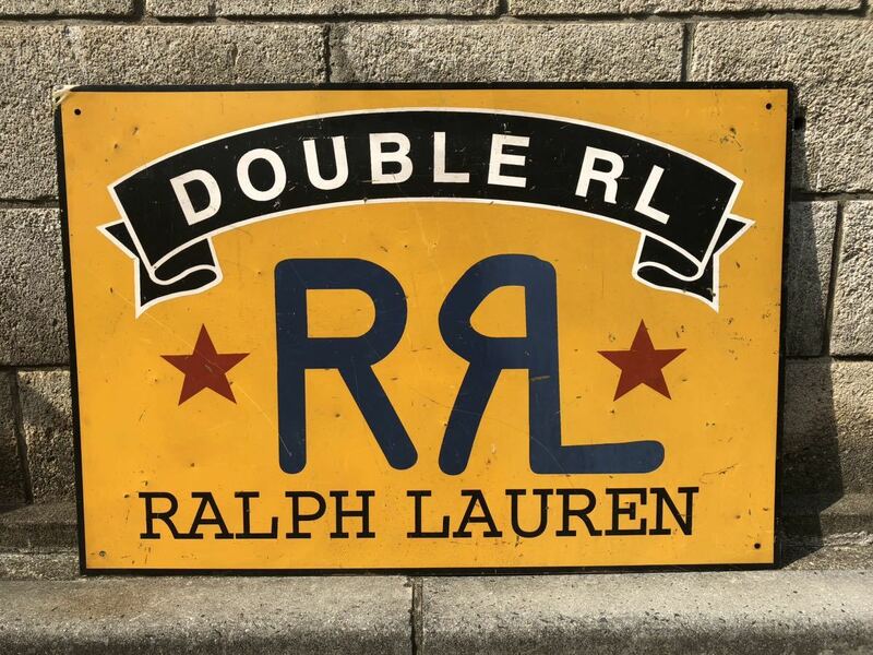 非売品 ビンテージ Polo Ralph Lauren ラルフローレン RRL ダブルアールエル リーバイス 501XX デニム ジーンズ バナー メタル サイン 看板