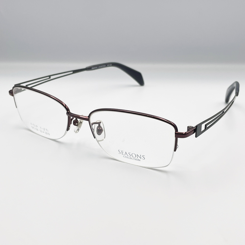 メガネフレーム SEASONS シーズンズ SC108 C-4 ナイロール チタニウム 日本製 メガネ 眼鏡 新品未使用 送料無料