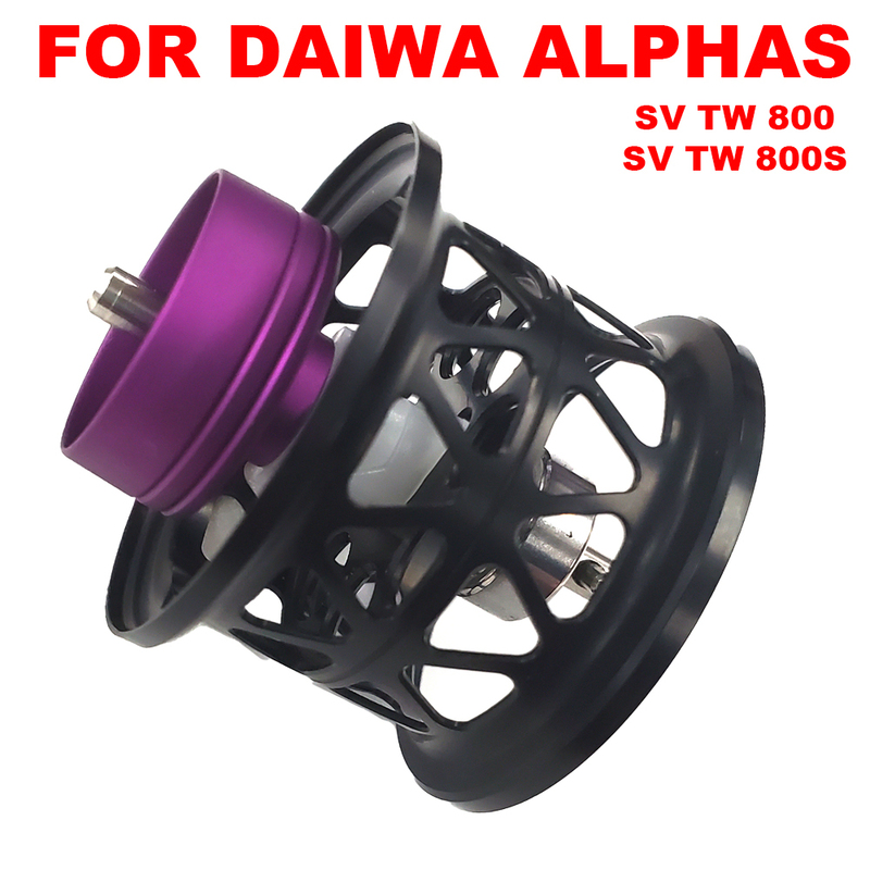 ダイワ アルファス DAIWA ALPHAS SV TW 800 800s ベイトリール 替えスプール 浅溝 シャロースプール 金属製スプール 改装 交換用 軽量 黒色