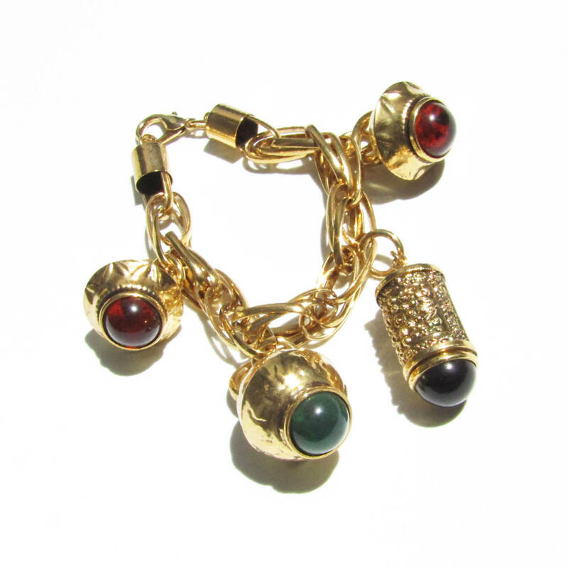 ★80s Vintage gold charm bracelet
