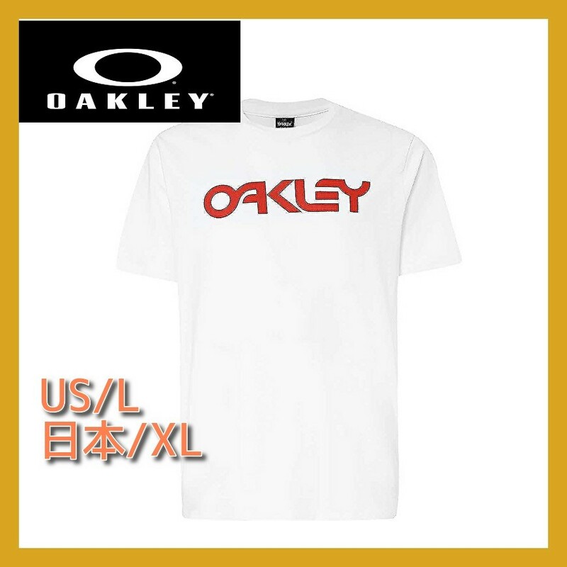 ■新品 オークリー Mark II Tee US/L 日本/XLサイズ メンズ クルーネック ショートスリーブ Ｔシャツ 半袖 白 OAKLEY 457133 即決 匿名配送