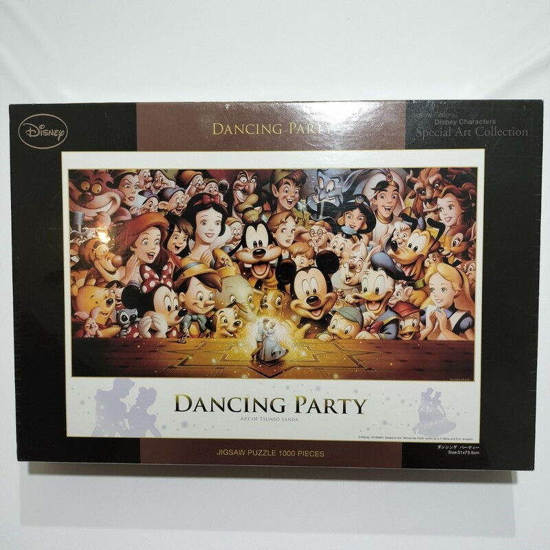 未開封 廃盤品　テンヨー 1000ピース ディズニー ジグソーパズル ダンシングパーティー DANCING PARTY ツネオ サンダ tsuneo sanda 