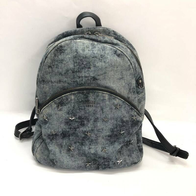 □GUESS リュック デニム地 ゲス レディース BRADYN BACKPACK バックパック スタースタッズ 複数落札同梱OK B230824-305