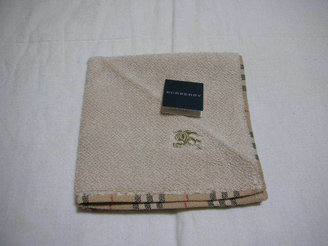 ★新品　未使用品 BURBERRY バーバリー タオル ハンカチ 25cm★