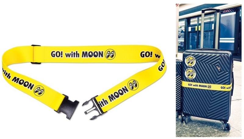 Go! with MOON トラベル ラゲッジ ベルト 旅行バッグ 目印 ムーンアイズ yellow イエロー 黄色 mooneyes トラベルバッグ スーツケース に